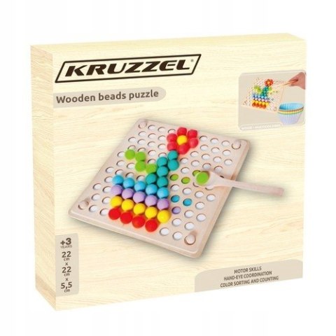Drewniana Układanka Kulki Koraliki Drewniane Puzzle Mozaika Jakość Drewniana Układanka Kulki Koraliki Drewniane Puzzle Mozaika Jakość