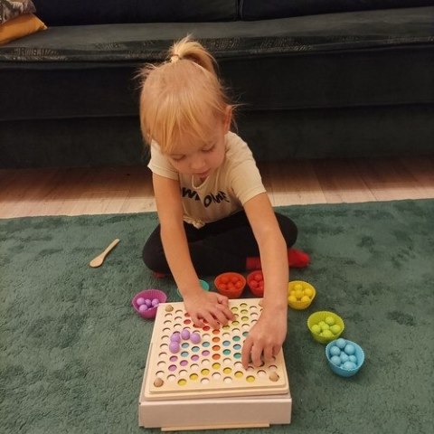 Drewniana Układanka Kulki Koraliki Drewniane Puzzle Mozaika Jakość Drewniana Układanka Kulki Koraliki Drewniane Puzzle Mozaika Jakość