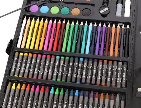 Duży Zestaw Artystyczny do Malowania Rysowania w Walizce 168el Duży Zestaw Artystyczny do Malowania Rysowania w Walizce 168el