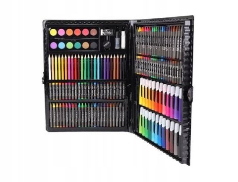 Duży Zestaw Artystyczny do Malowania Rysowania w Walizce 168el Duży Zestaw Artystyczny do Malowania Rysowania w Walizce 168el