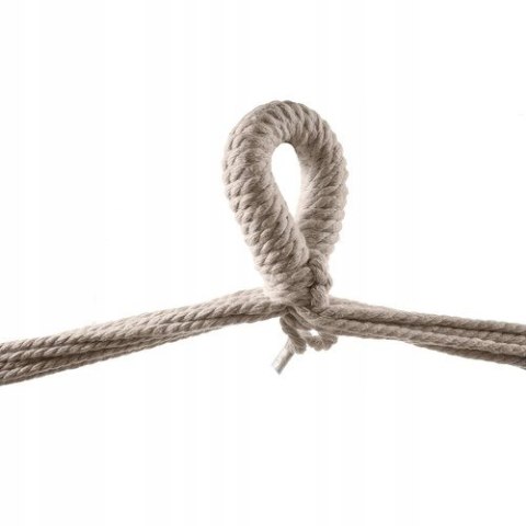 Fotel Wiszący Krzesło Brazylijskie Huśtawka Hamak Ogrodowy Poduszki Beżowe