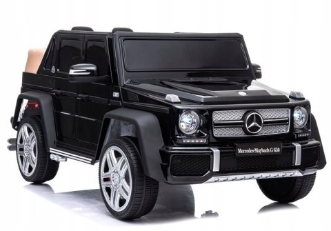 Mercedes Maybach G650 2x45W 12V Ekoskóra Piankowe Koła Czarny Lakier Mercedes Maybach G650 2x45W 12V Ekoskóra Piankowe Koła Czarny Lakier