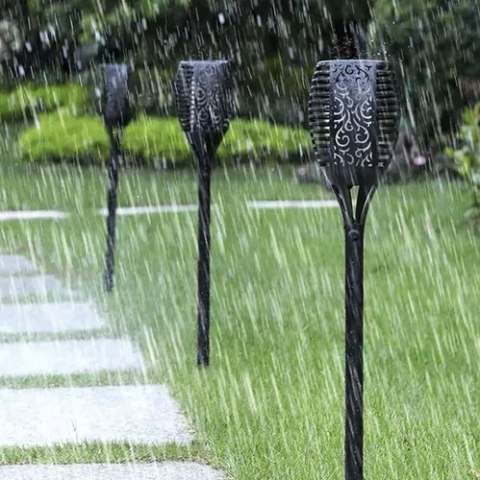 Ogrodowa Lampa Solarna Pochodnia LED Efekt Płomień Ogień Wbijana