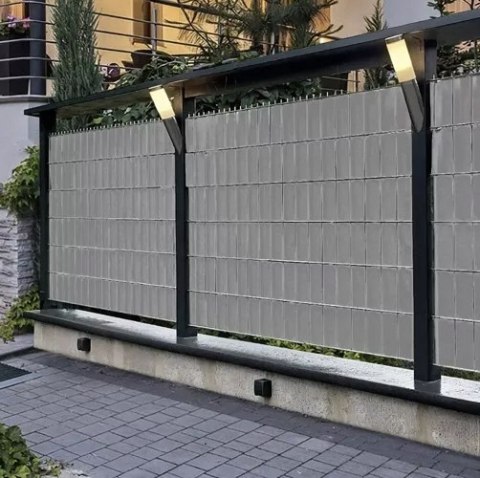 Osłona Taśma Ogrodzeniowa na Ogrodzenie Płot Szara 19cmx35m 450g 25 Klipsów Osłona Taśma Ogrodzeniowa na Ogrodzenie Płot Szara 19cmx35m 450g 25 Klipsów