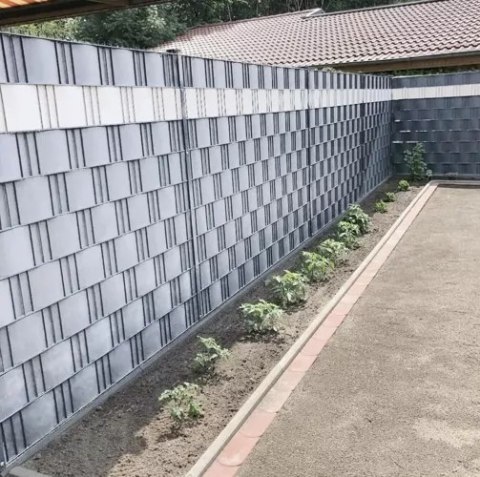 Osłona Taśma Ogrodzeniowa na Ogrodzenie Płot Szara 19cmx35m 450g 25 Klipsów Osłona Taśma Ogrodzeniowa na Ogrodzenie Płot Szara 19cmx35m 450g 25 Klipsów
