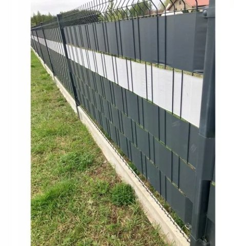 Osłona Taśma Ogrodzeniowa na Ogrodzenie Płot Szara 19cmx35m 450g 25 Klipsów Osłona Taśma Ogrodzeniowa na Ogrodzenie Płot Szara 19cmx35m 450g 25 Klipsów