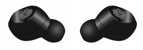 Słuchawki Bezprzewodowe Douszne Dotykowe Bluetooth Powerbank Etui Czarne