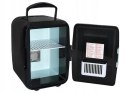 Lodówka Turystyczna Przenośna 2w1 12V 220-240 V Mini Slim 4l Czarna