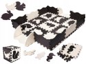 Mata Edukacyjna Piankowe Puzzle 114x114 x1 cm 25 elementów Czarne
