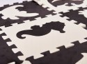Mata Edukacyjna Piankowe Puzzle 114x114 x1 cm 25 elementów Czarne