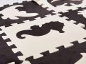 Mata Edukacyjna Piankowe Puzzle 114x114 x1 cm 25 elementów Czarne