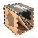 Mata Edukacyjna Piankowe Puzzle 85x85 cm 9 elementów Brązowe